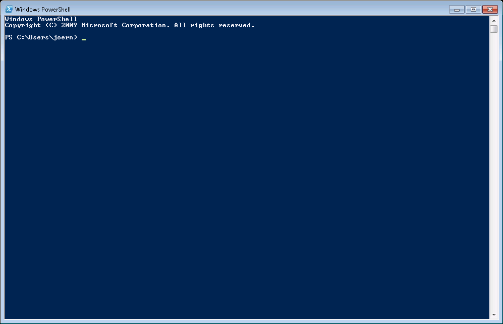 entering PowerShell commands