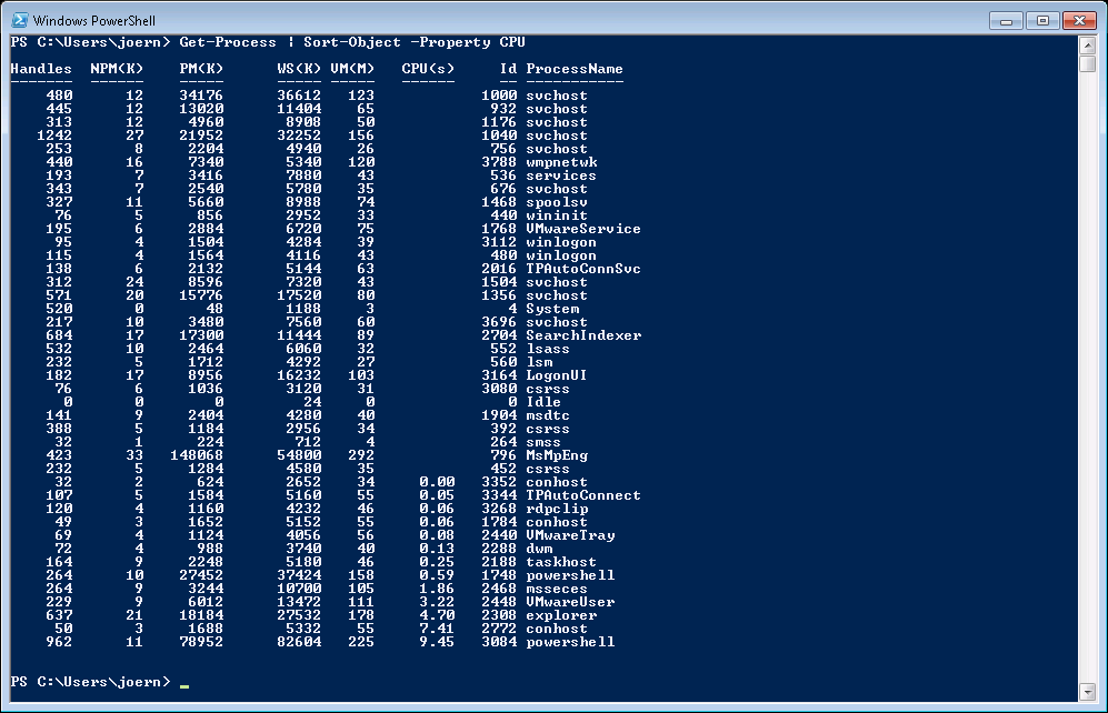 sorting processes