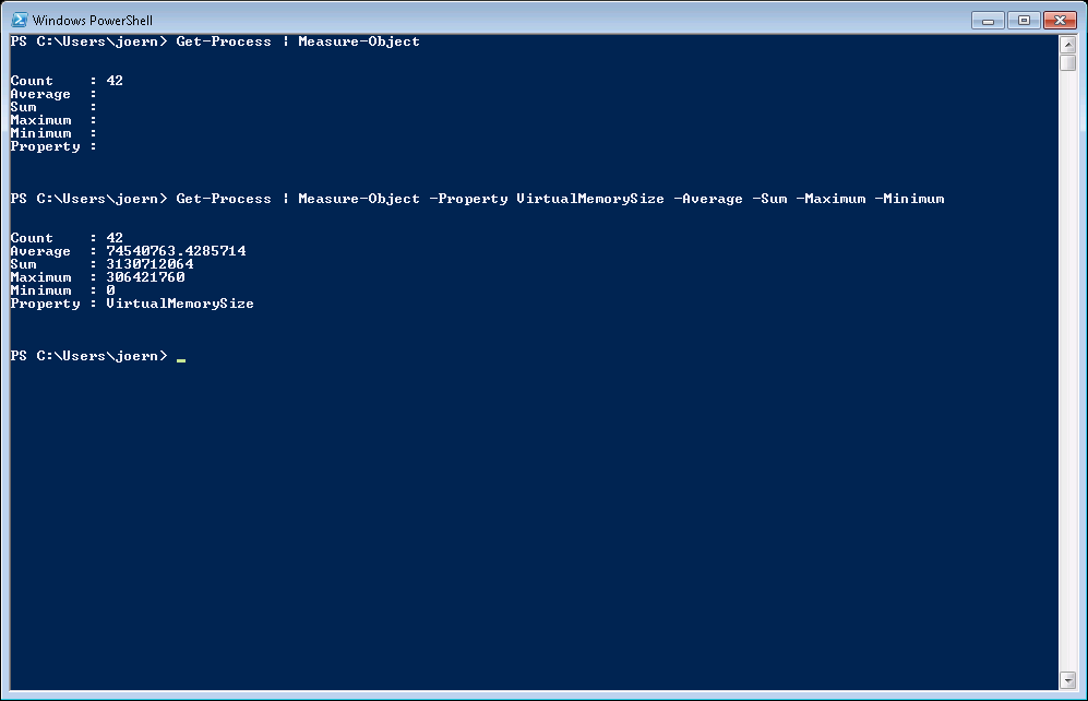 statistics with "Measure-Object"